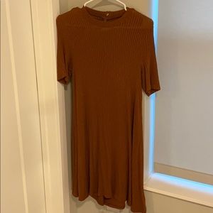 Open Back Ribbed Sweater Dress